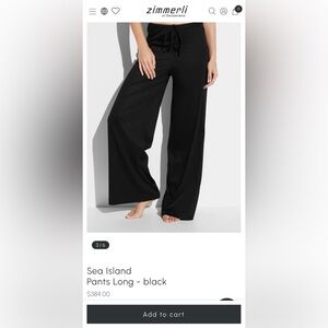 $384 Zimmerli of Switzerland 100% cotton lounge travel pants for swiss first M